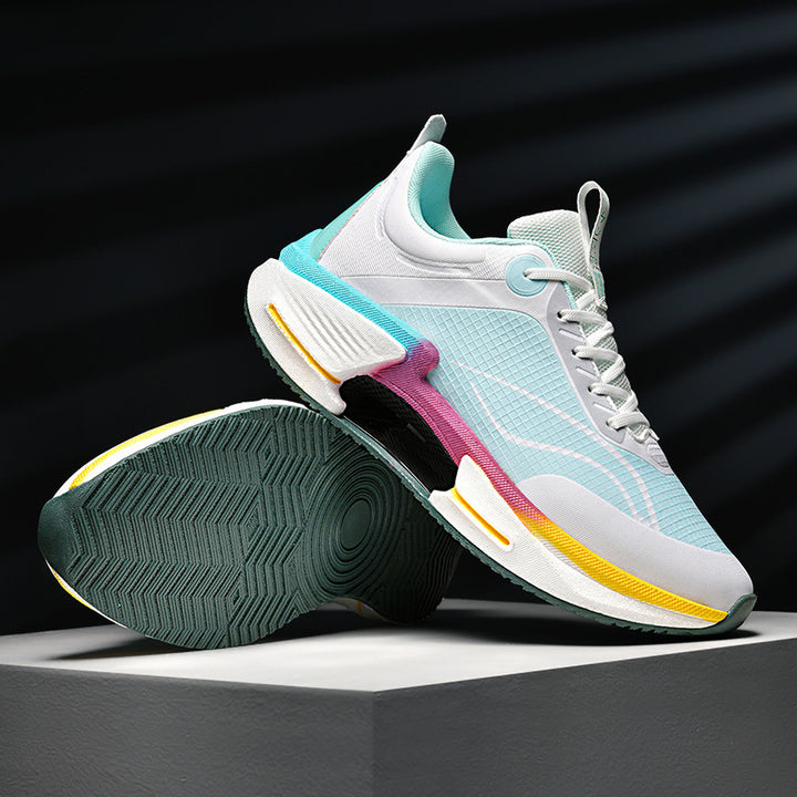 Unisex atmungsaktive Mesh-Runner mit gitterstruktur, stabilisierendem Mittelkeil und geteiltem Stabilisator Drune