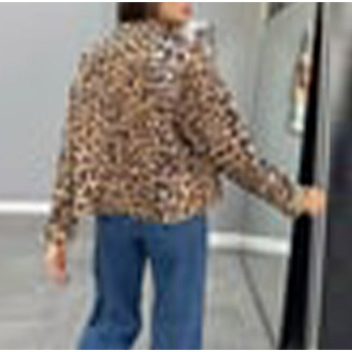 Damen modische Jacke im Leo-Design Drune