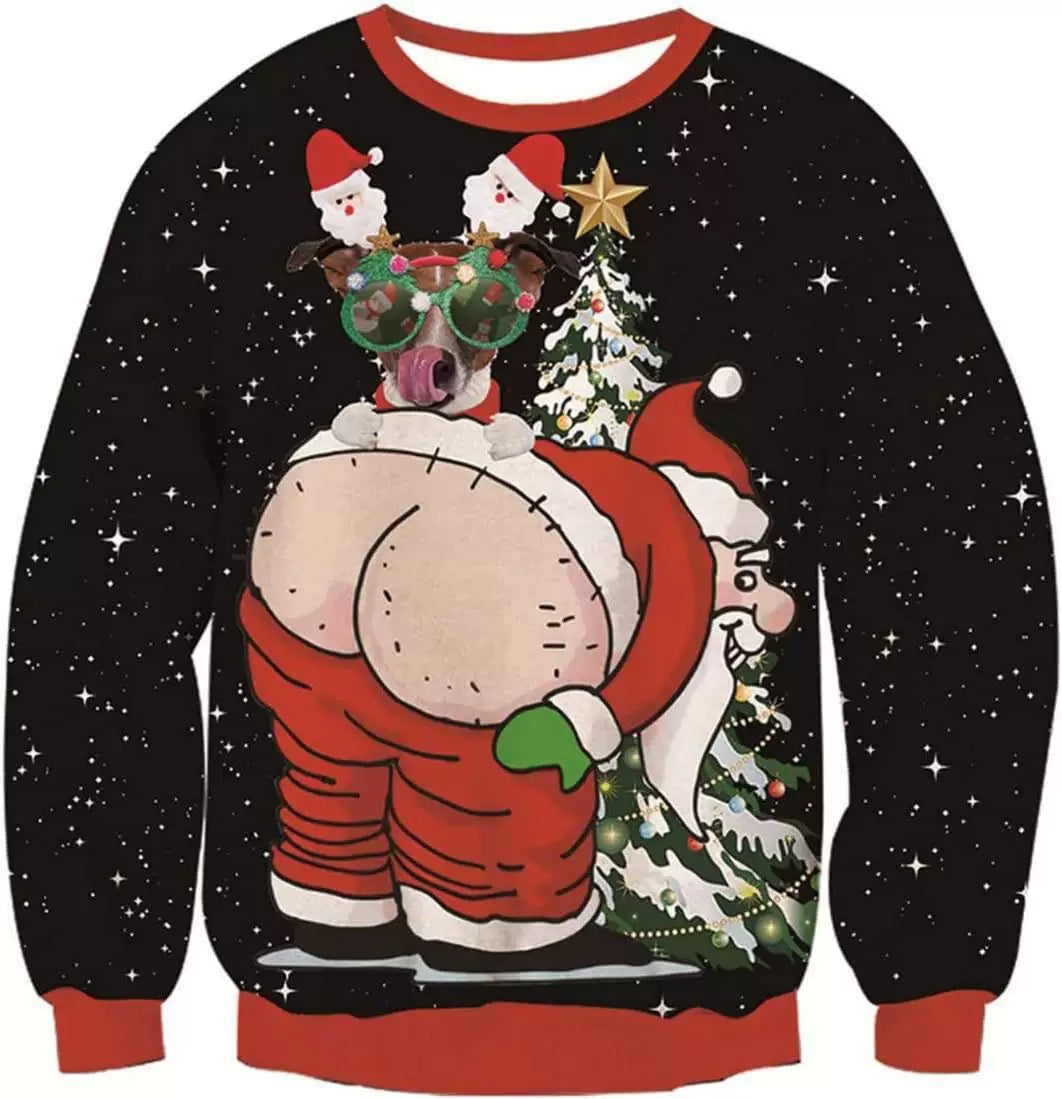 Drune | Lustiger Dino Weihnachtspullover - Damen