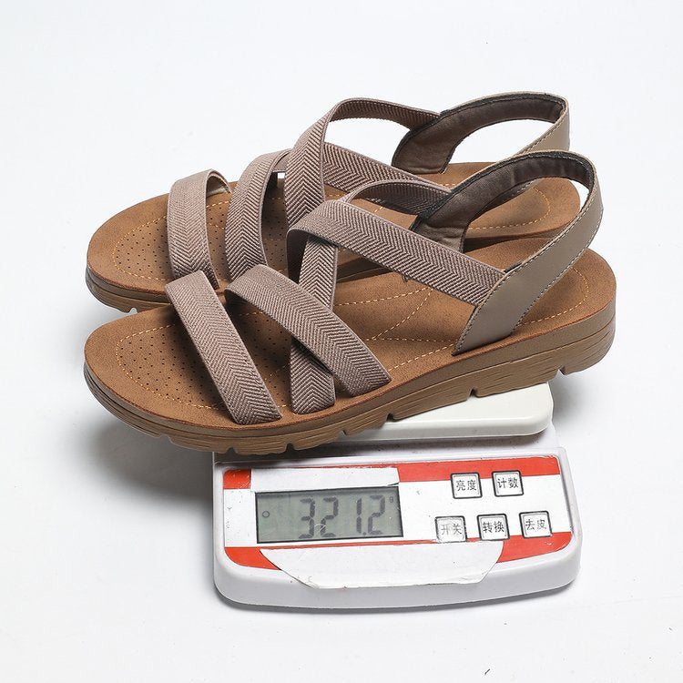 Damen Komfortable Slingback-Sandaletten mit verstellbarem Riemendesign und anatomischem Fußbett Drune
