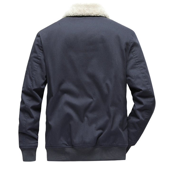Herren Modische Übergangsjacke mit Teddyfutter Drune