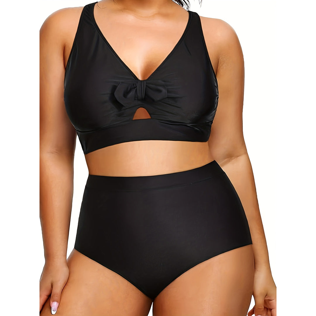 Damen Hochtailliertes Bikini-Set mit modischem Cut-Out Drune