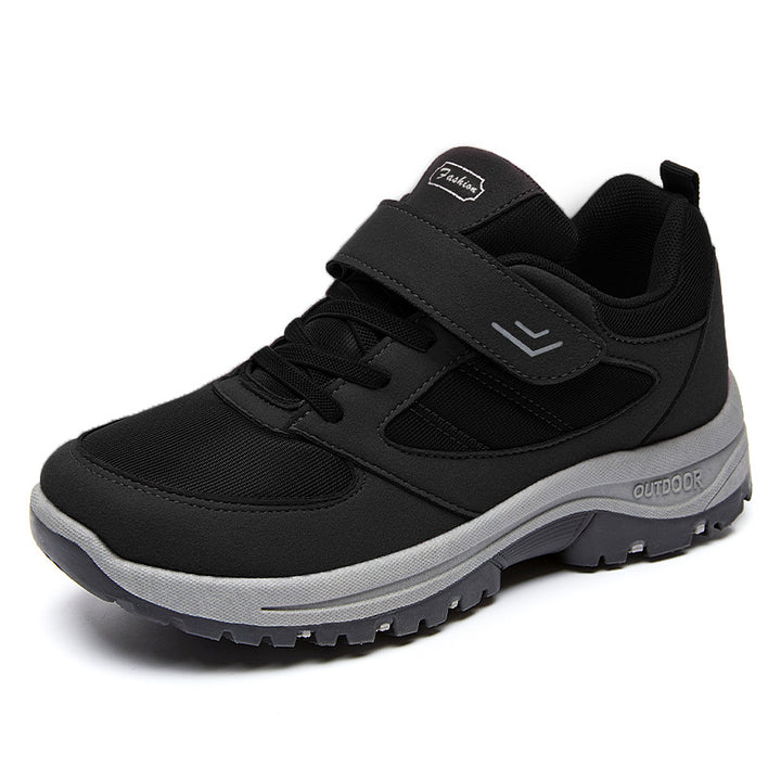 Herren nan robuste Outdoor-Sneaker mit Klettverschluss, atmungsaktivem Strickoberteil und profilierter rutschfester Sohle Drune
