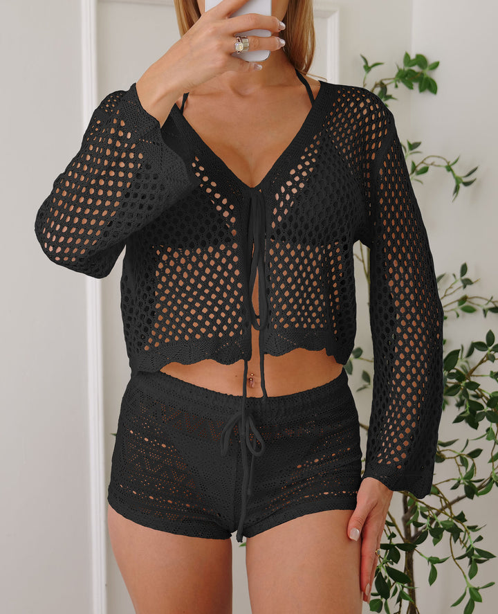 Damen luftige Strickbluse Drune