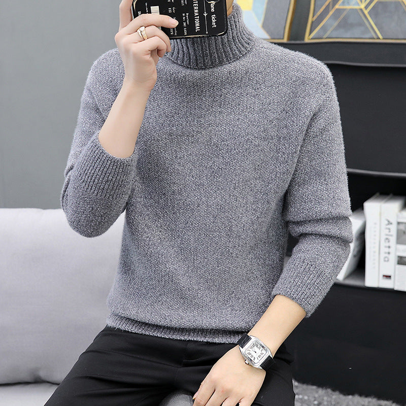 Herren Rollkragenpullover aus Bouclé-Feinstrick mit gerippten Bündchen Drune