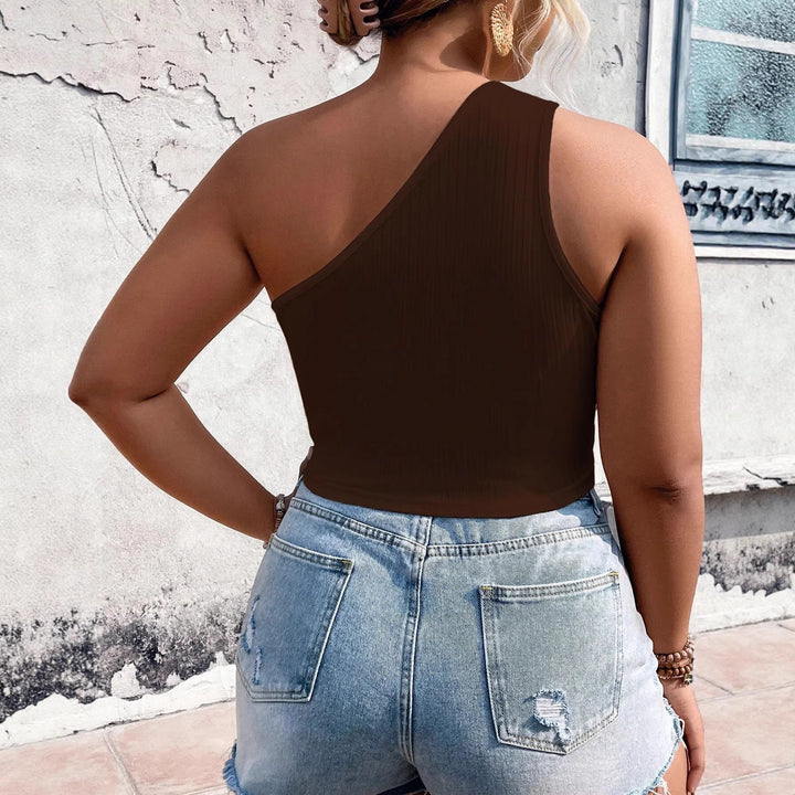 Damen Crop-Top mit asymmetrischem Schnitt und Cut-Out-Details Drune