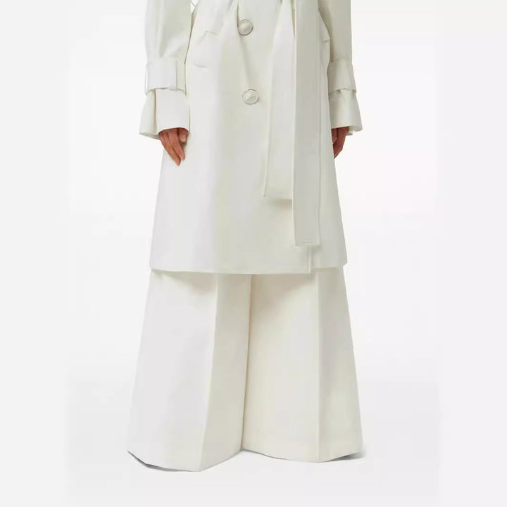 Damen Trenchcoat mit weitem Revers und Taillengürtel Drune