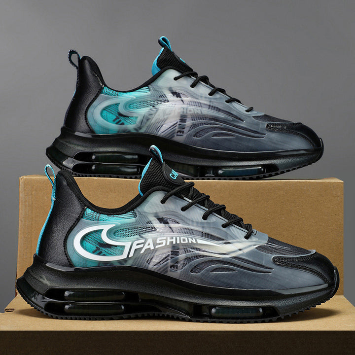 Herren sportlicher Luftkammersneaker mit transparentem TPU-Obermaterial, sichtbarer Luftkapsel und stoßdämpfender Plateausohle Drune