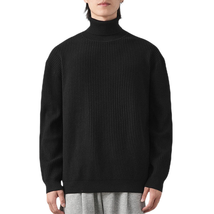 Herren Grobstrickpullover mit Stehkragen Drune