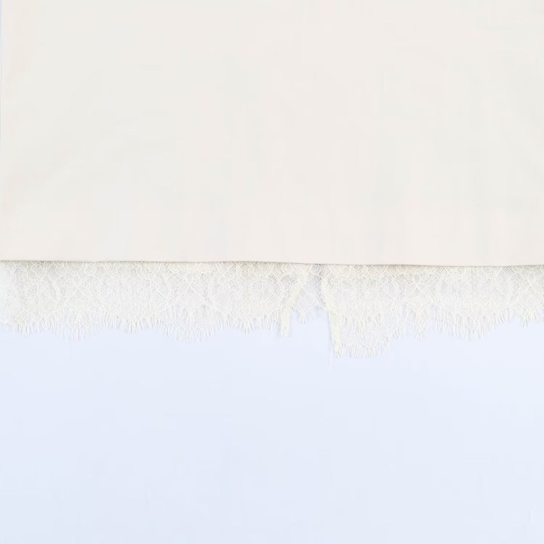 Damen Bleistiftrock mit feiner Spitze und elegantem Bund Drune