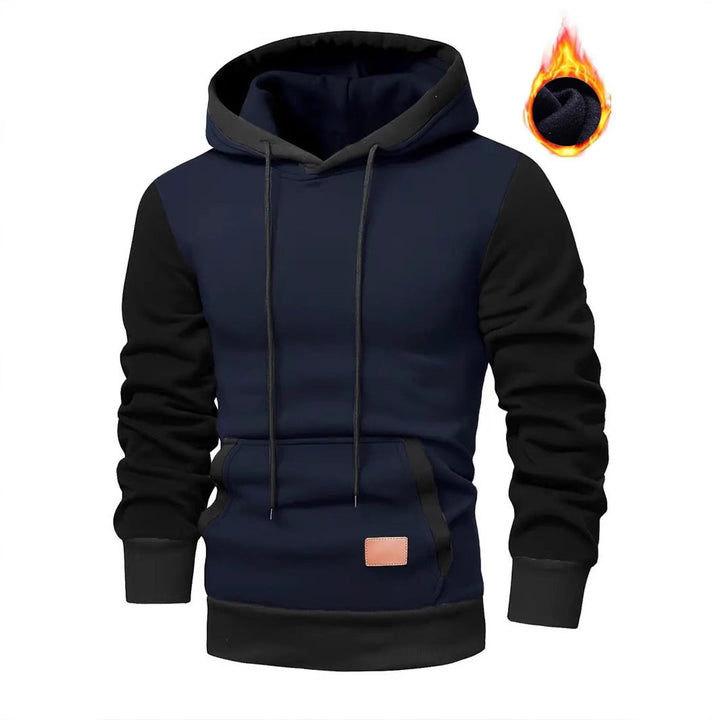 Herren modischer Hoodie mit praktischen Taschen und kontrastrierendem Design Drune