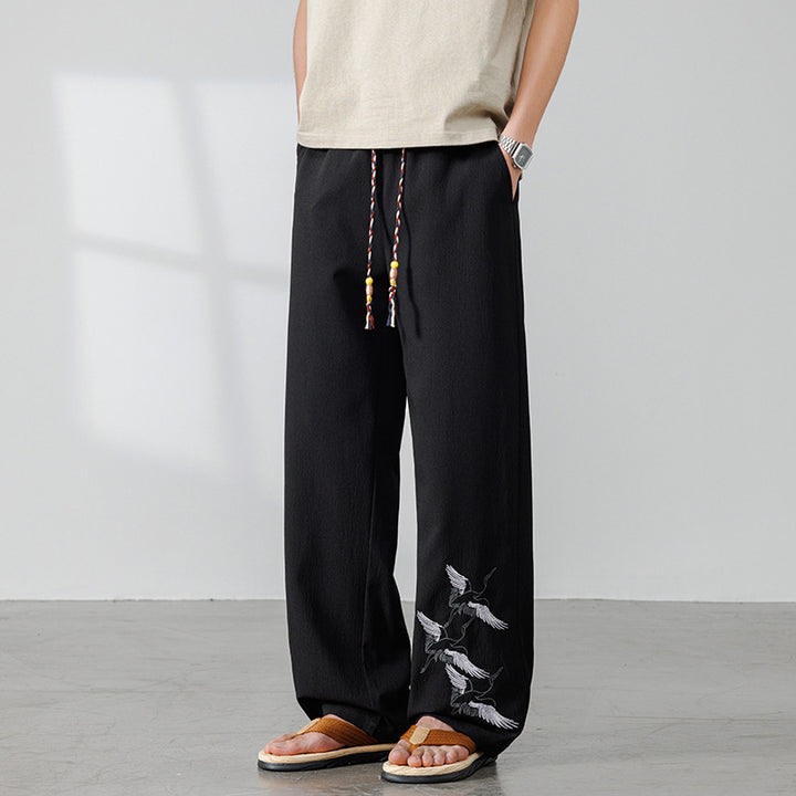 Herren Entspannte Pluderhose mit verstellbarem Bund Drune
