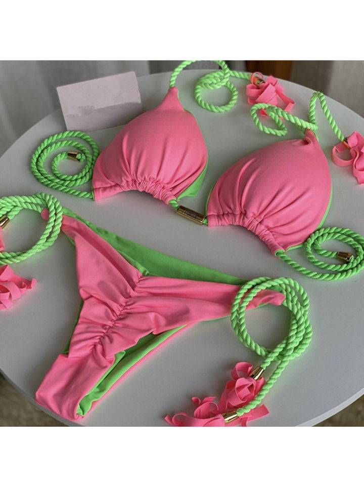 Damen Bikini-Set mit verstellbaren Riemen und raffiniertem Design Drune