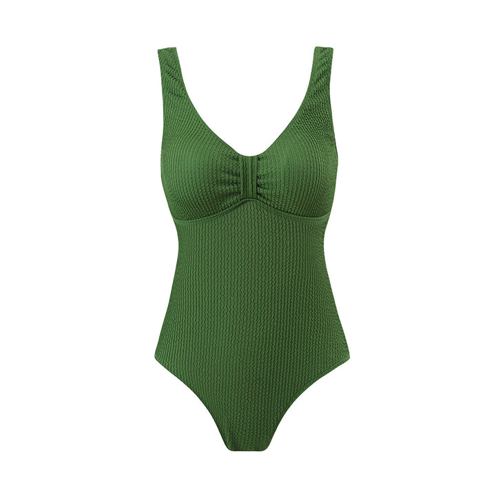 Damen Einteiler Badeanzug mit strukturierter Textur und elegantem Schnitt Drune
