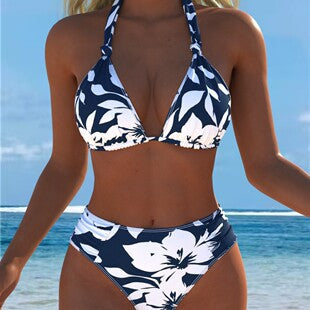 Damen Triangel-Bikini mit hohem Bund und patriotischem Sternen-Muster Drune