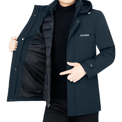 Herren Wasserabweisender Funktions-Mantel mit abnehmbarer Stepp-Innenjacke Drune