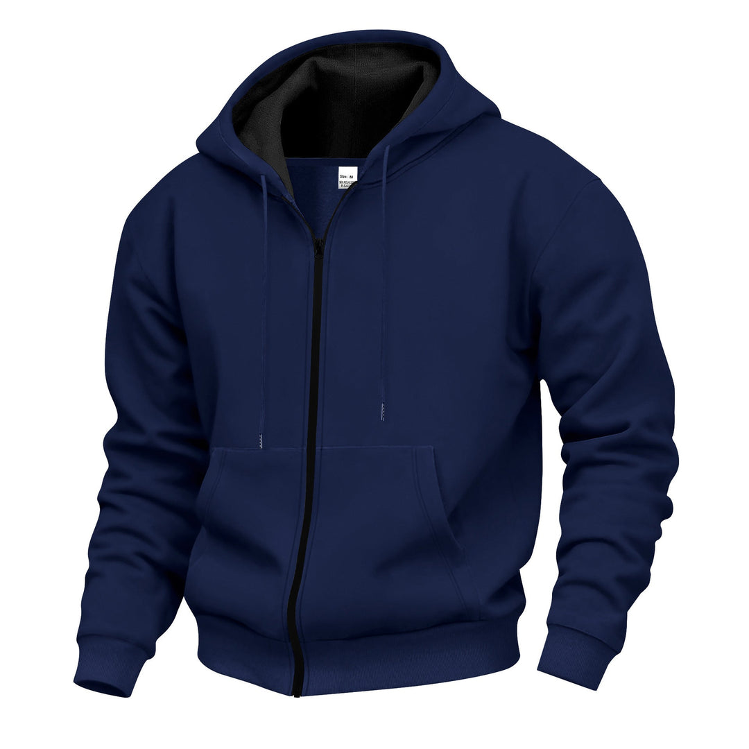 Herren Premium Kapuzenjacke mit durchgehendem Reißverschluss und weichem Fleece-Futter Drune
