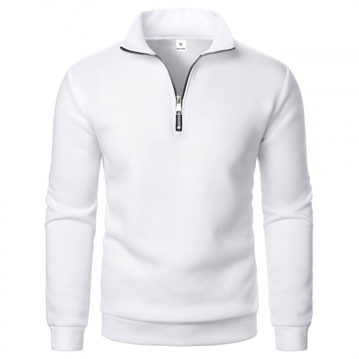 Herren Sportlicher Sweatpullover mit Stehkragen Drune