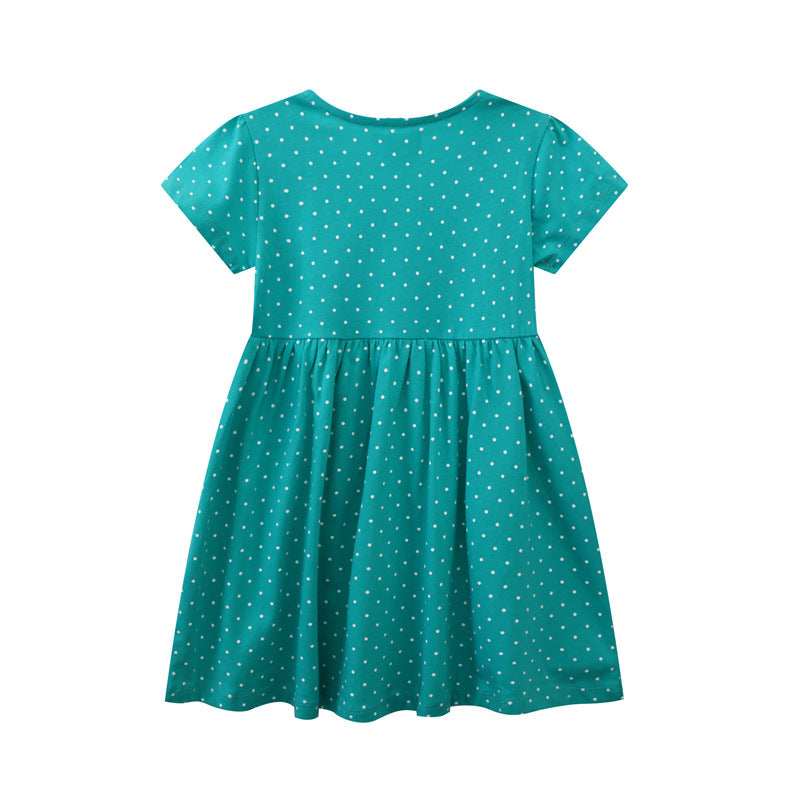 Mädchen Freizeitkleid mit knopfverzierter Brust Drune