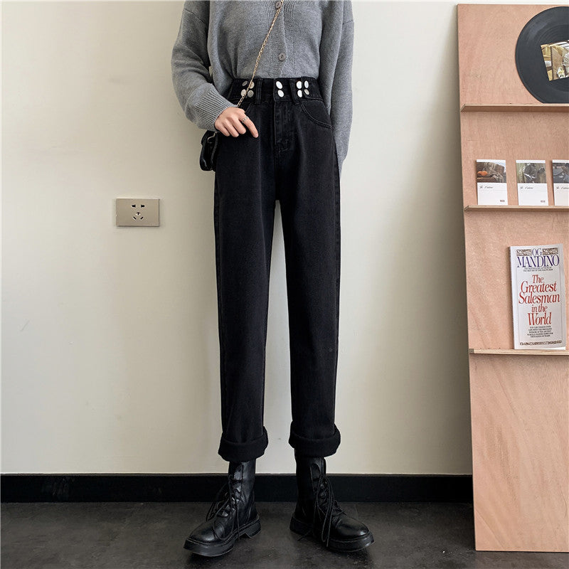 Damen Hochtaillierte Chinohose mit seitlichen Taschen Drune