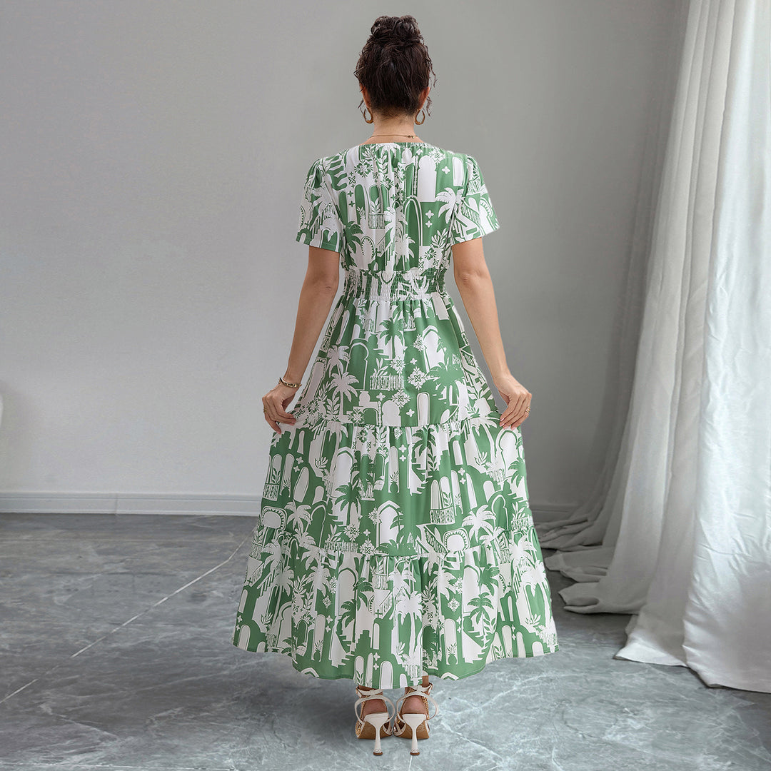 Damen Maxikleid mit floralem Muster Drune