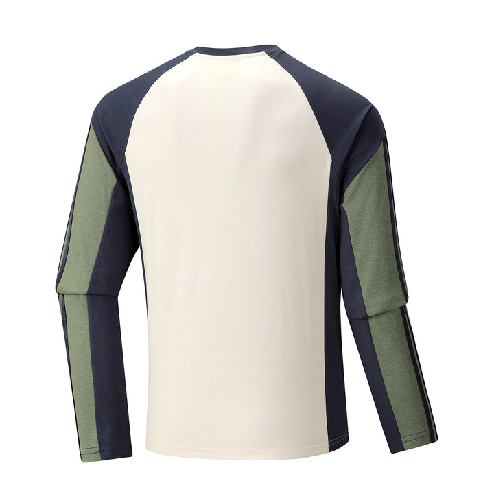 Herren Atmungsaktives Langarm-Trainingsshirt mit kurzem Reißverschluss und Raglanärmeln Drune