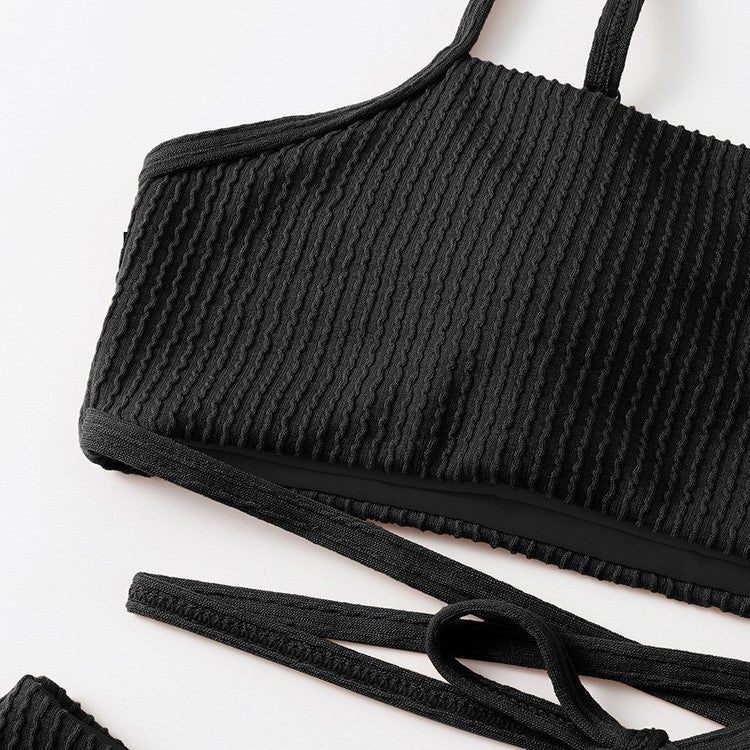 Damen Badeanzug mit trendigem Crop-Oberteil und hohem Taillenslip Drune