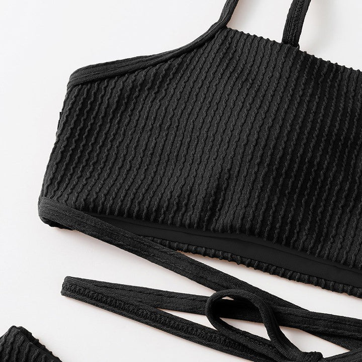 Damen Badeanzug mit trendigem Crop-Oberteil und hohem Taillenslip Drune