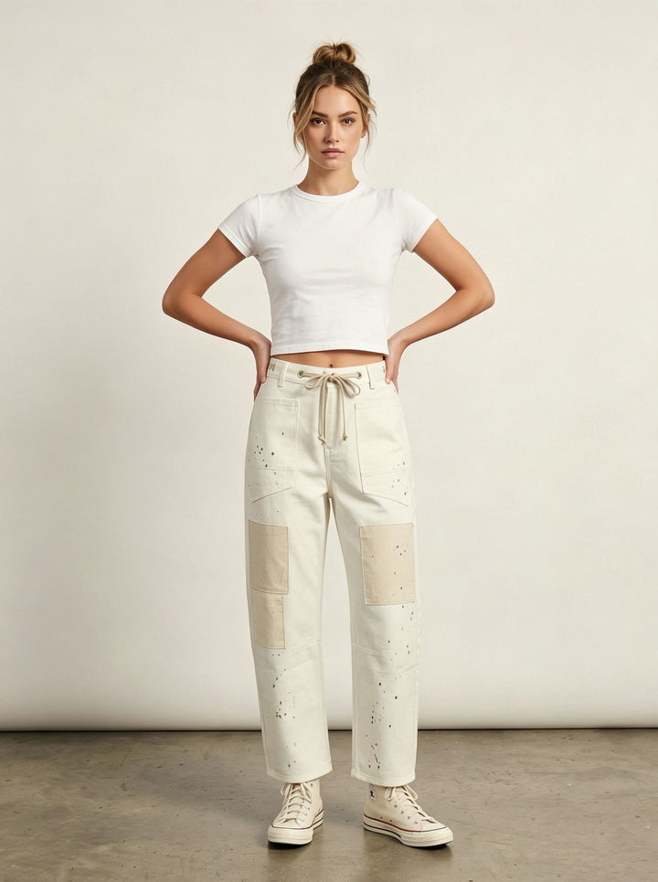 Damen nan oversized Strickpullover mit Rundhalsausschnitt und entspannter Silhouette Drune