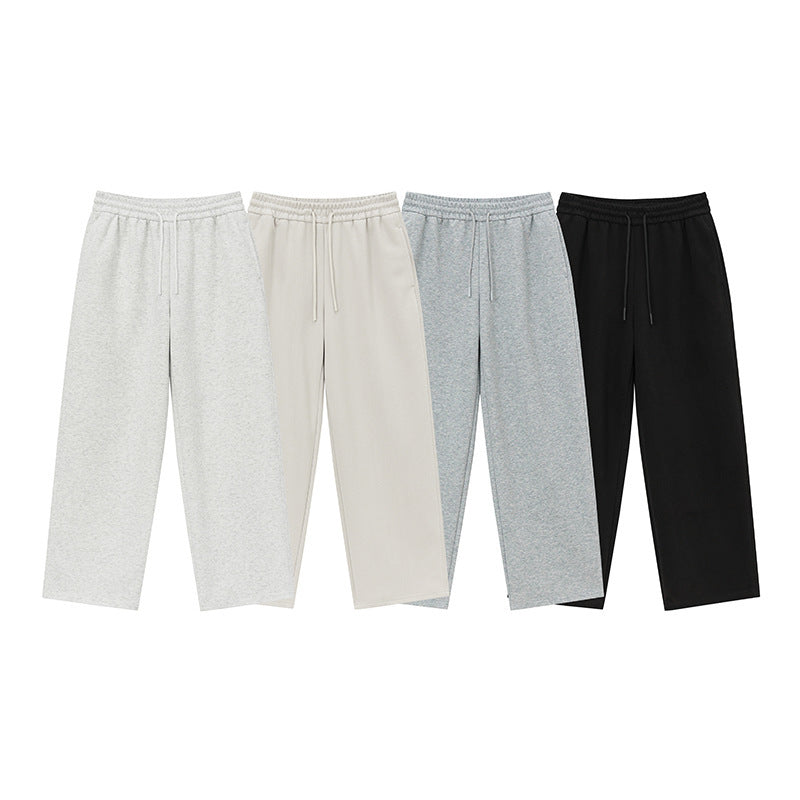 Unisex Relaxed-Fit Loungehose mit hohem Elastikbund, Kordelzug und geradem Bein Drune