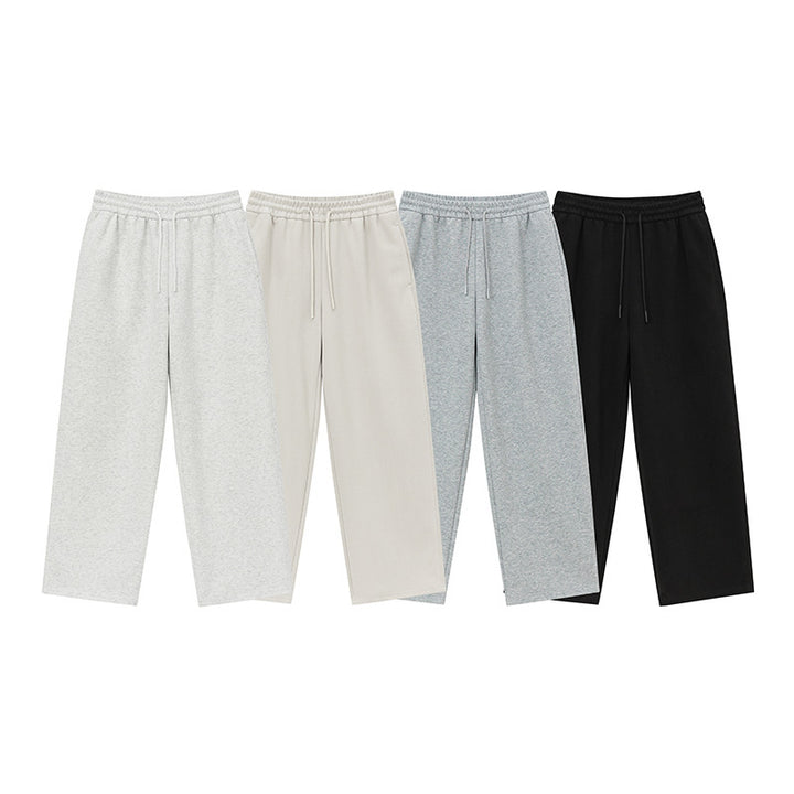 Unisex Relaxed-Fit Loungehose mit hohem Elastikbund, Kordelzug und geradem Bein Drune