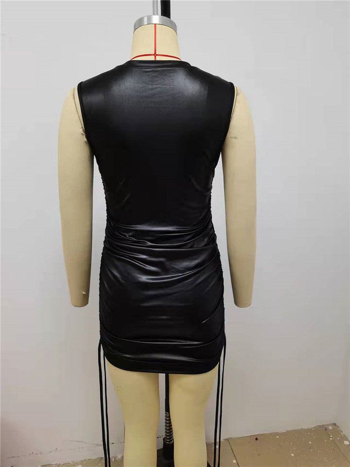 Drune | Bodycon Rundhals Ärmellose Mini Kleid