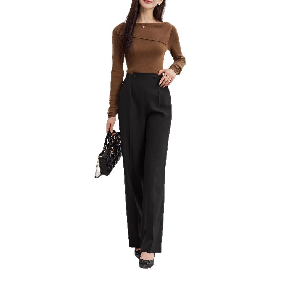 Damen Elegante und hoch taillierte Anzughose Drune