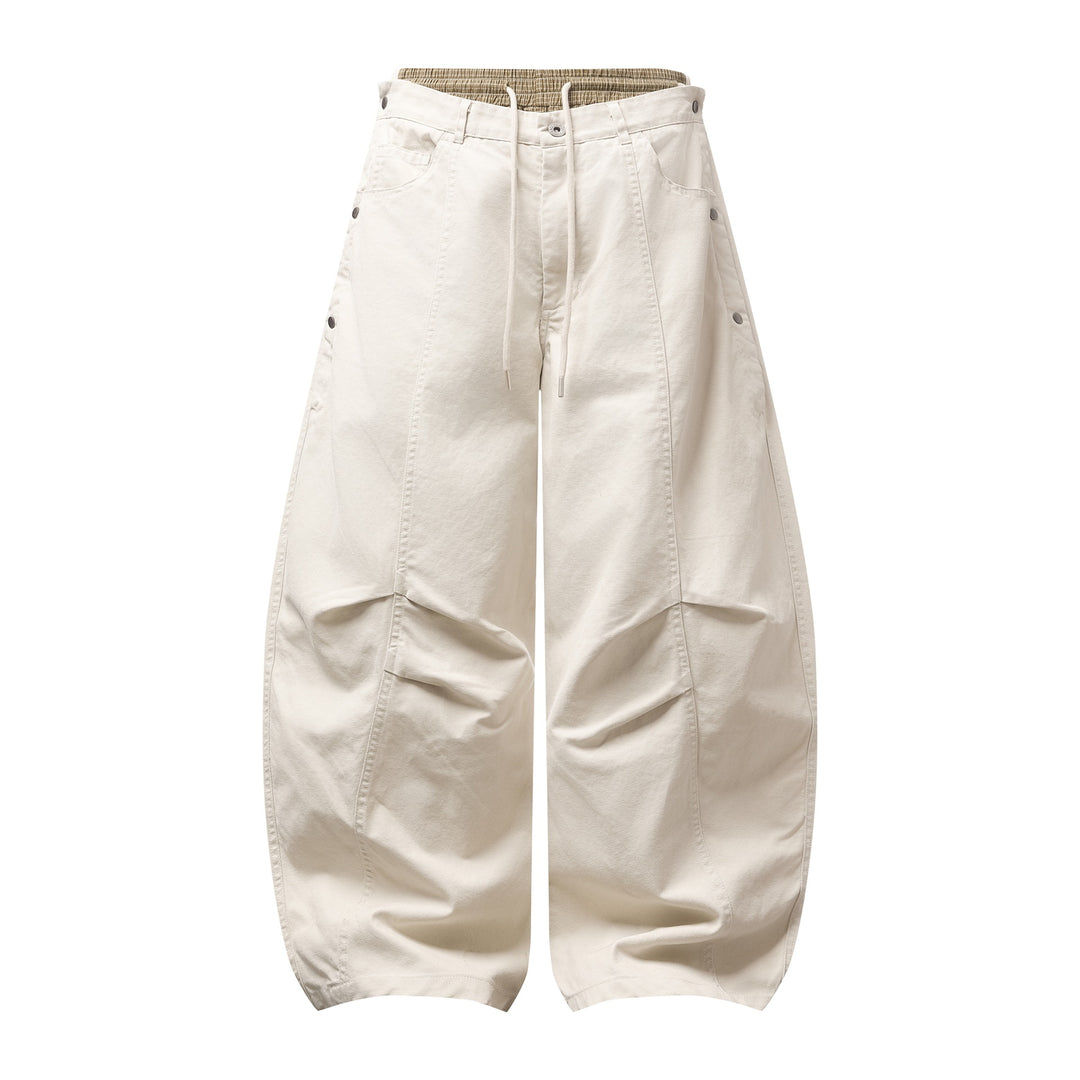Damen Weite Culotte-Hose mit elastischem Tunnelzugbund und Cargo-Details Drune
