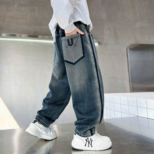 Unisex oversized Baggy-Jeans mit einzigartigem Taschen-Design Drune