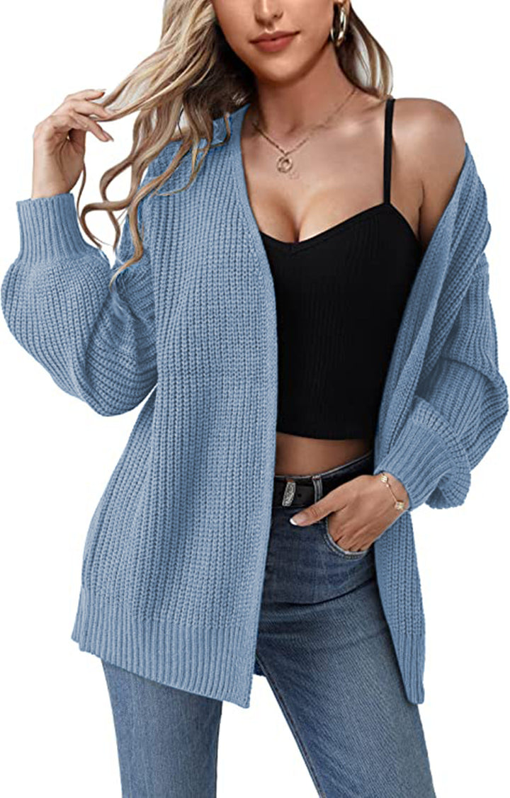 Damen Grober Strickcardigan mit offenen Fronten und lässigem Schnitt Drune