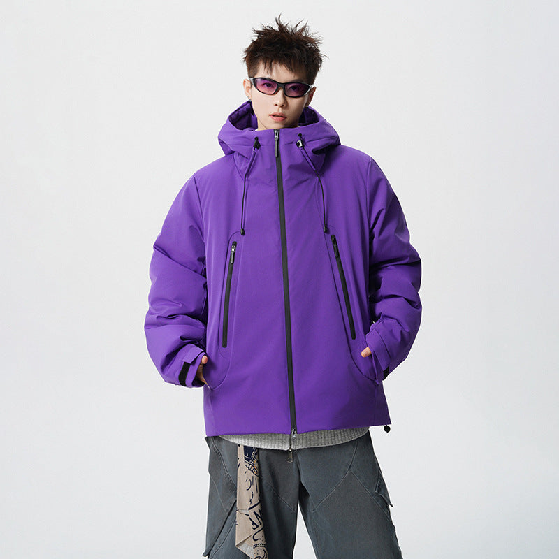 Herren wattierte, wasserabweisende Tech-Outdoorjacke mit Kapuze Drune