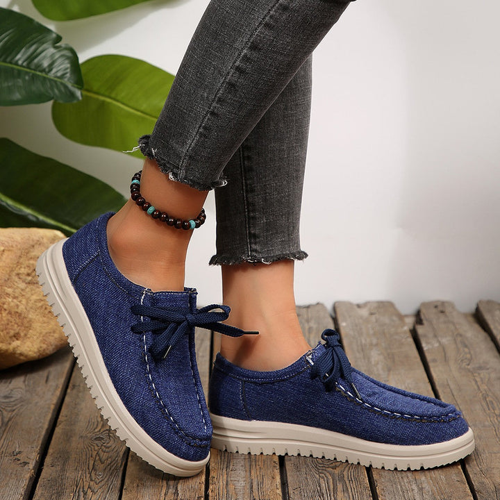 Damen Bequeme Schnürschuhe aus hochwertigem Textil Drune
