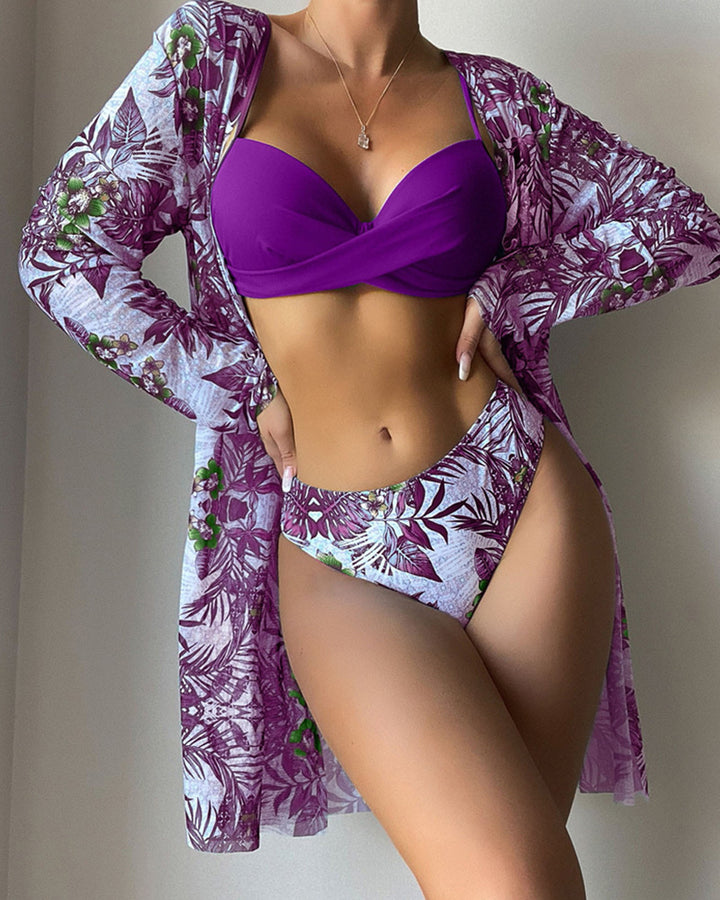 Damen Strandcover-Up mit floralem Muster Drune
