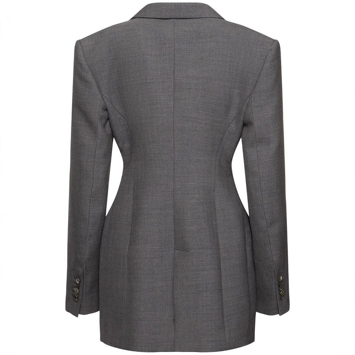 Damen Oversize-Blazer mit langer Silhouette und markanter Schulterpartie Drune