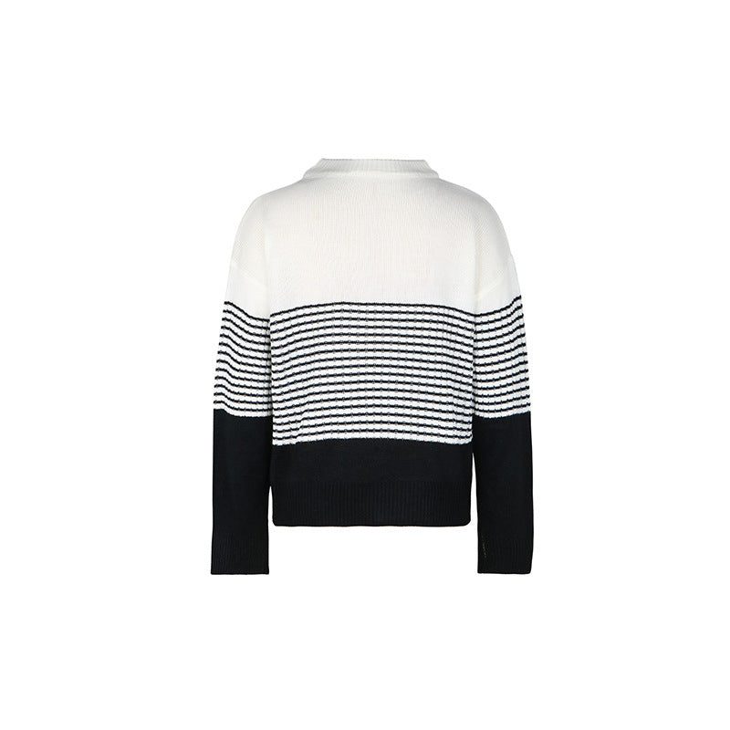 Drune | Gestreifter Strickpullover Für Bequeme Outfits