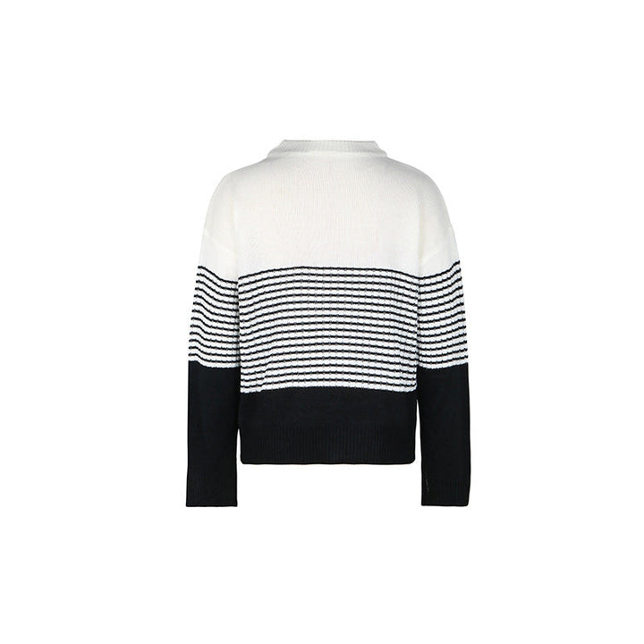 Drune | Gestreifter Strickpullover Für Bequeme Outfits