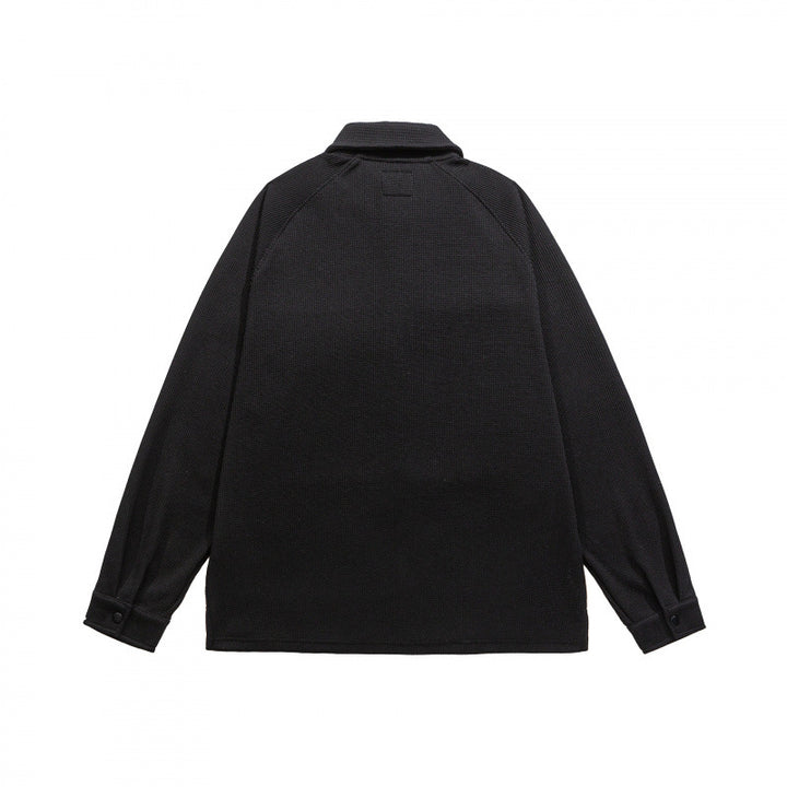 Herren Waffelstrick-Halbzip-Pullover mit Polokragen Drune