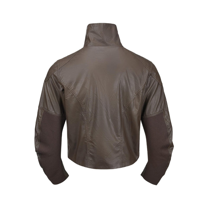 Herren Lederoptik‑Blouson mit hohem Stehkragen und Reißverschluss‑Brusttaschen Drune