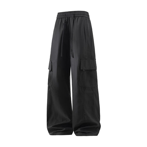 Herren Weite Cargo-Hose mit Tunnelzugbund, Utility‑Klappentaschen & entspannter Baggy‑Silhouette Drune
