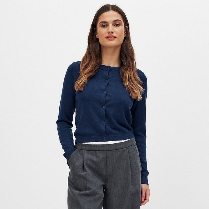 Damen Feiner Strickcardigan mit Knopfleiste und tailliertem Schnitt Drune