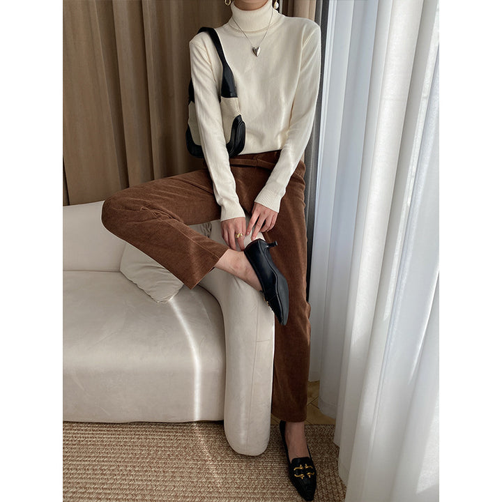 Damen lässige Jersey-Hose mit elastischem Bund und weichem Material Drune