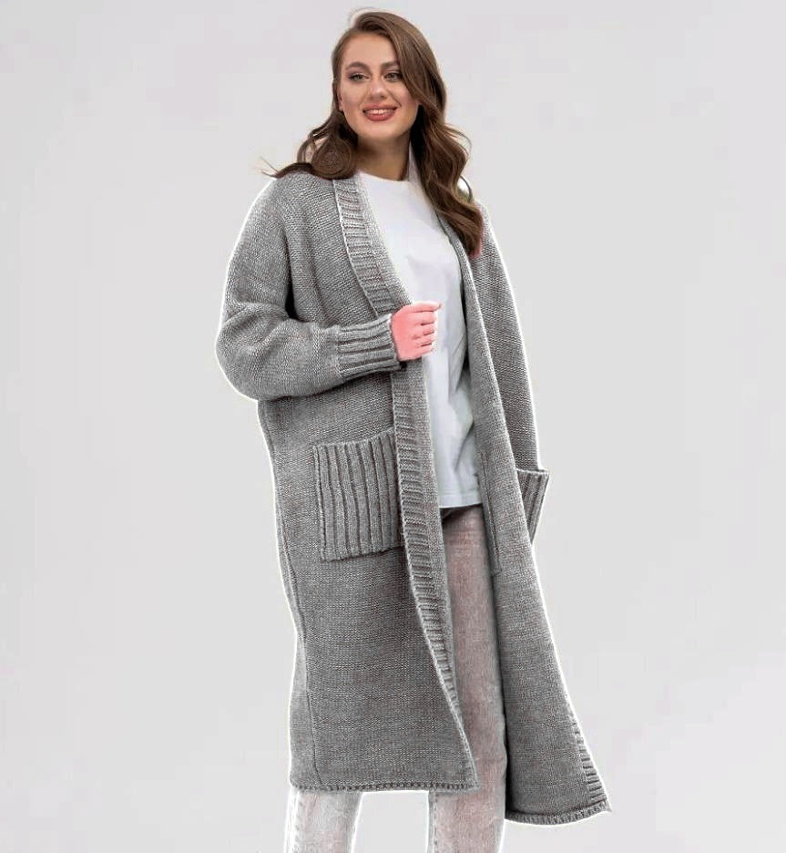 Damen Oversized Strickmantel Drune