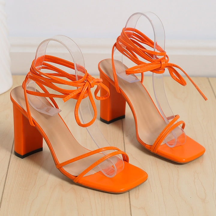 Damen transparente High-Heel Sandalen mit modischem Schleifen-Design Drune