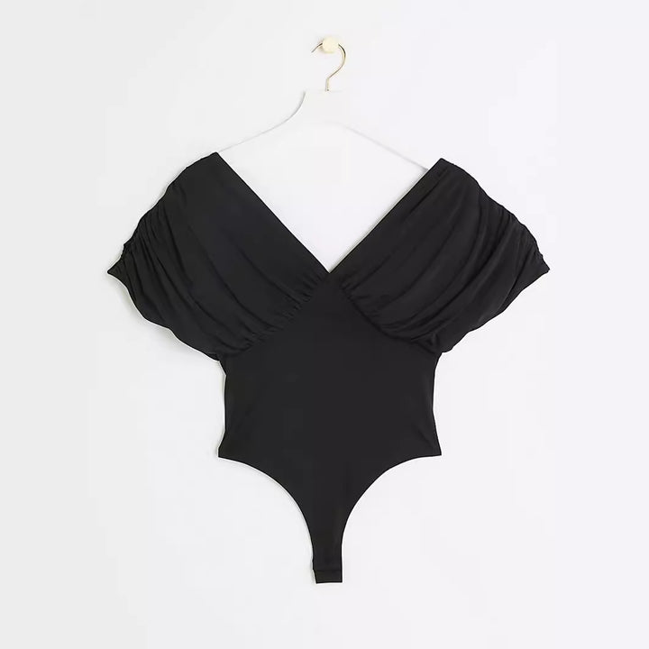 Damen Elegantes Bodysuit mit voluminösen Ärmeln Drune